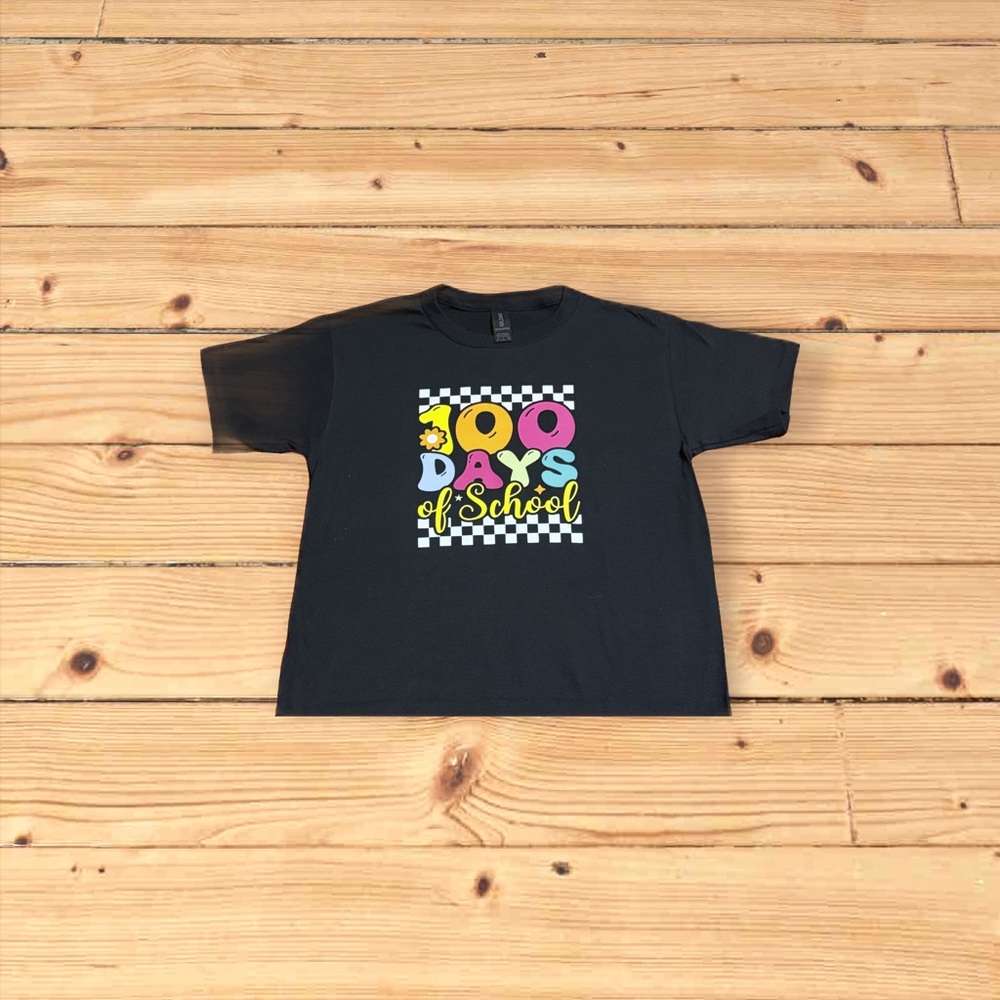 Gildan Kids Black 100 Days of School T-Shirt